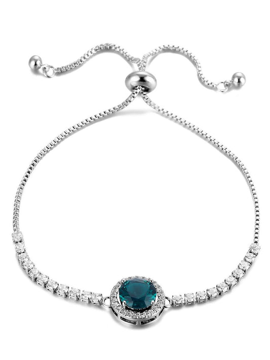 Teal Blue Crystal Bracelet