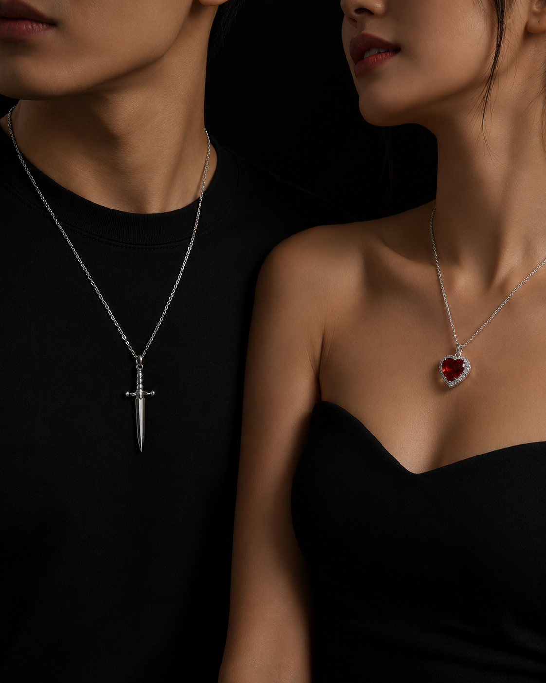 Heart & Sword Necklace