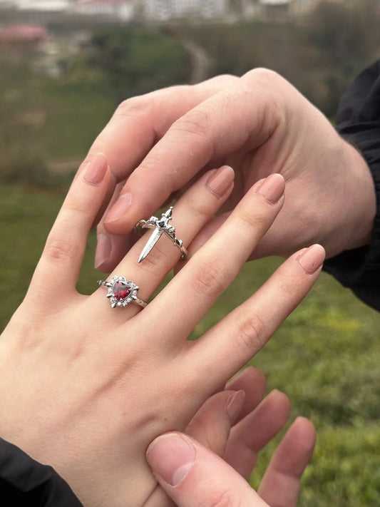 Heart & Sword Ring